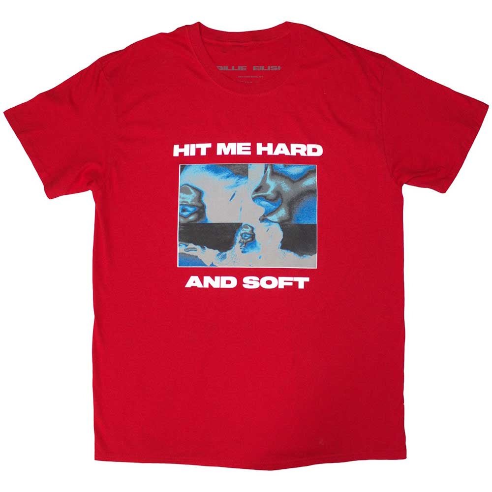 【予約商品】 BILLIE EILISH ビリーアイリッシュ - Hit Me Hard And Soft Negative / オーガニックコットン / Red / Tシャツ / メンズ - PGS